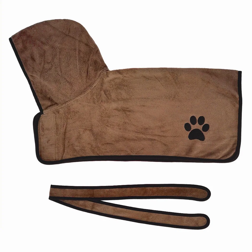 Absorbente mircofibre Grooming Quick-Dry suave albornoz toalla perro gato mascota ropa
