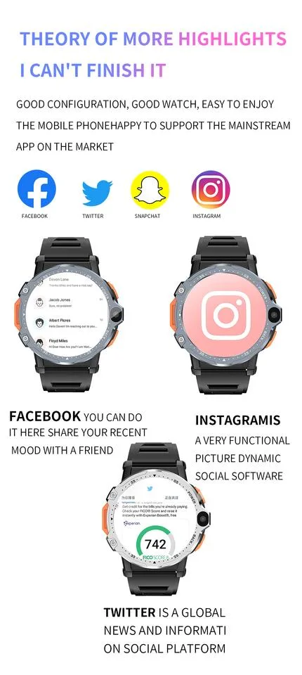 Novo design OEM Watch Telefone com SIM duplo