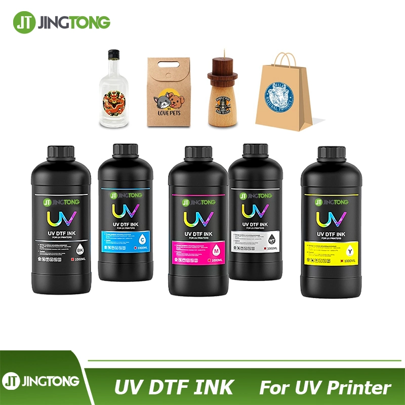 UV Dtf Printer Ink Cmykw Varnish UV Inks Ab Pet Film Ink for Crystal Label Sticker Dtf Printing