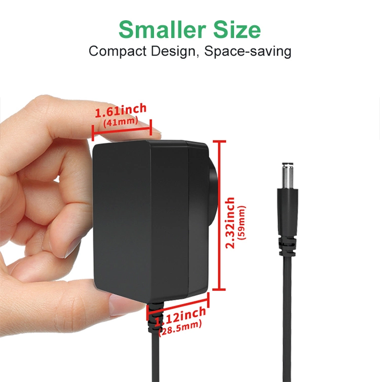 MUESTRA GRATUITA 5V 6V 9V 12V 15V 18V 0,5A 1A 2A 3A 5A 6A Fuente de alimentación del adaptador de CA CC IEC62368 IEC81558 IEC60601 UL1310 Cargador adaptador de CA estándar