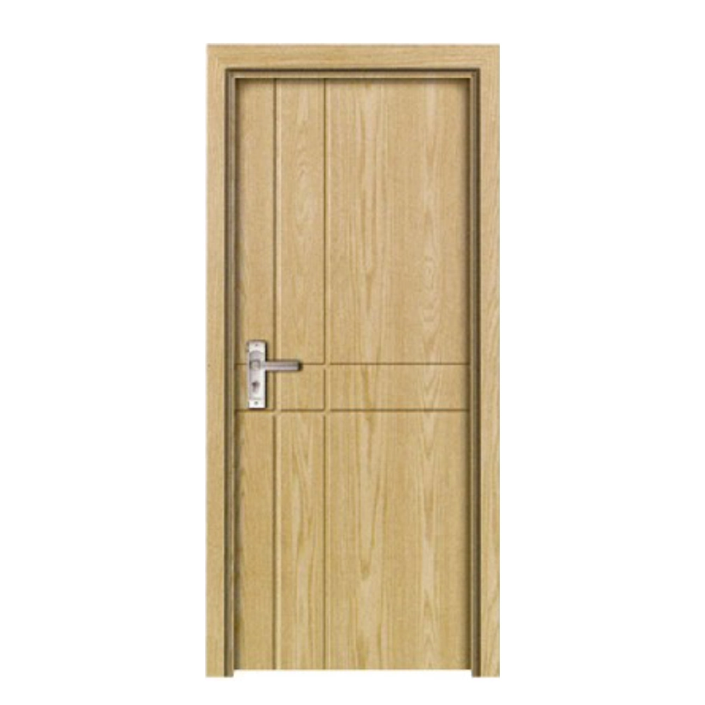 Interior moderno resistente al agua PVC Puerta de madera núcleo sólido laminado Puerta de plástico de PVC interior de madera