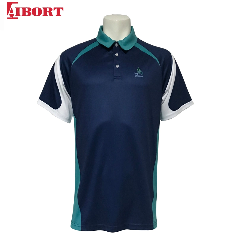 Aibort OEM Custom Embroidery Navy Blue Uniform Polo Shirt (Polo-115)