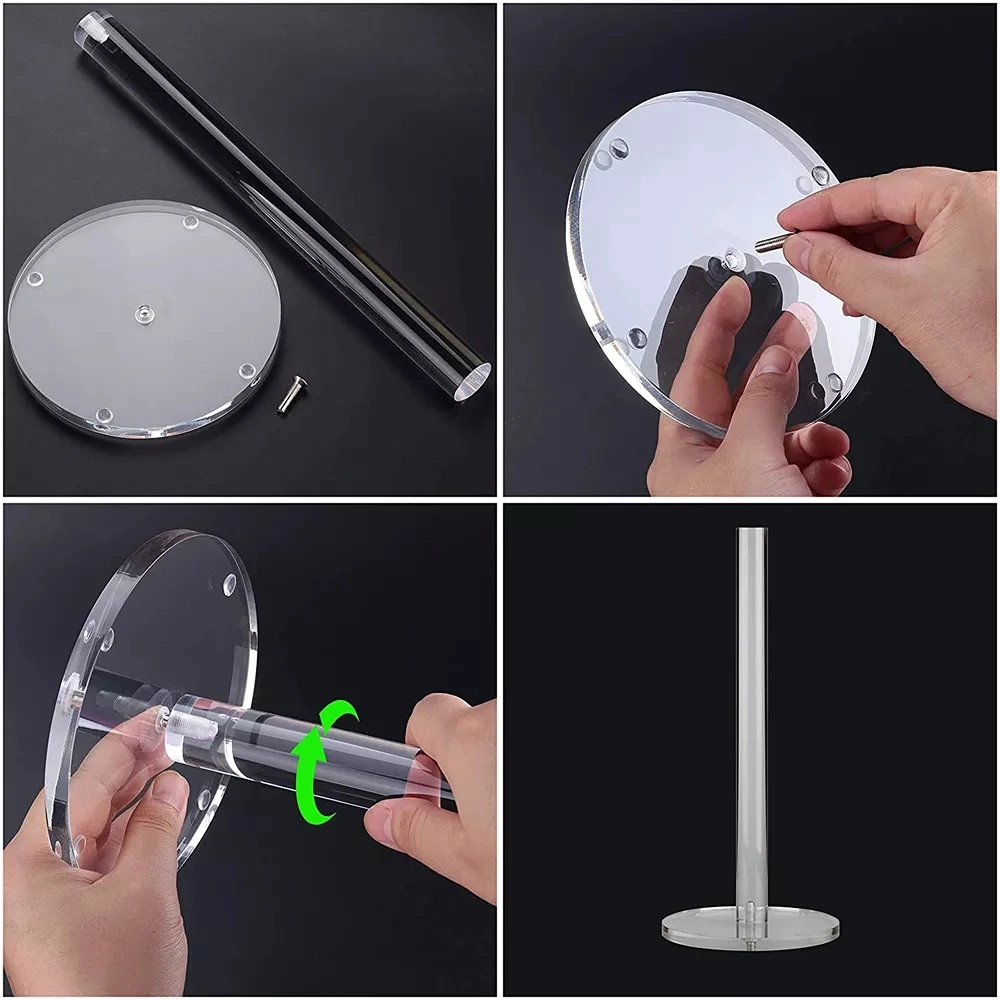 Luxury Acrylic Tabletop Paper Towel Roll Holder for Kitchen and Living Room