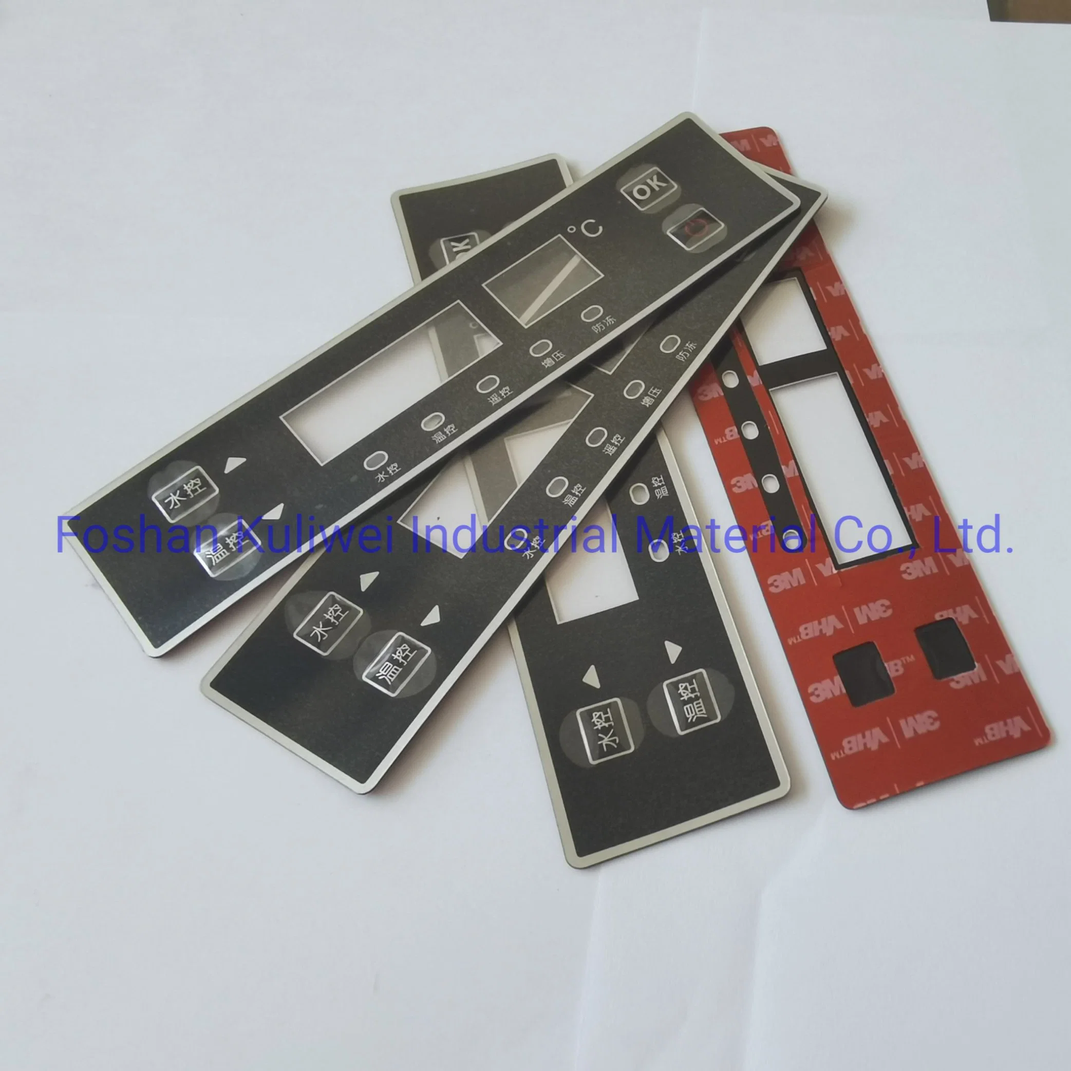 Adhesive PC Material Control Membrane Switch Polycarbonate Sticker Manufacturer OEM Service Customized Waterproof Metal Dome Embossed Button PC Front Panel