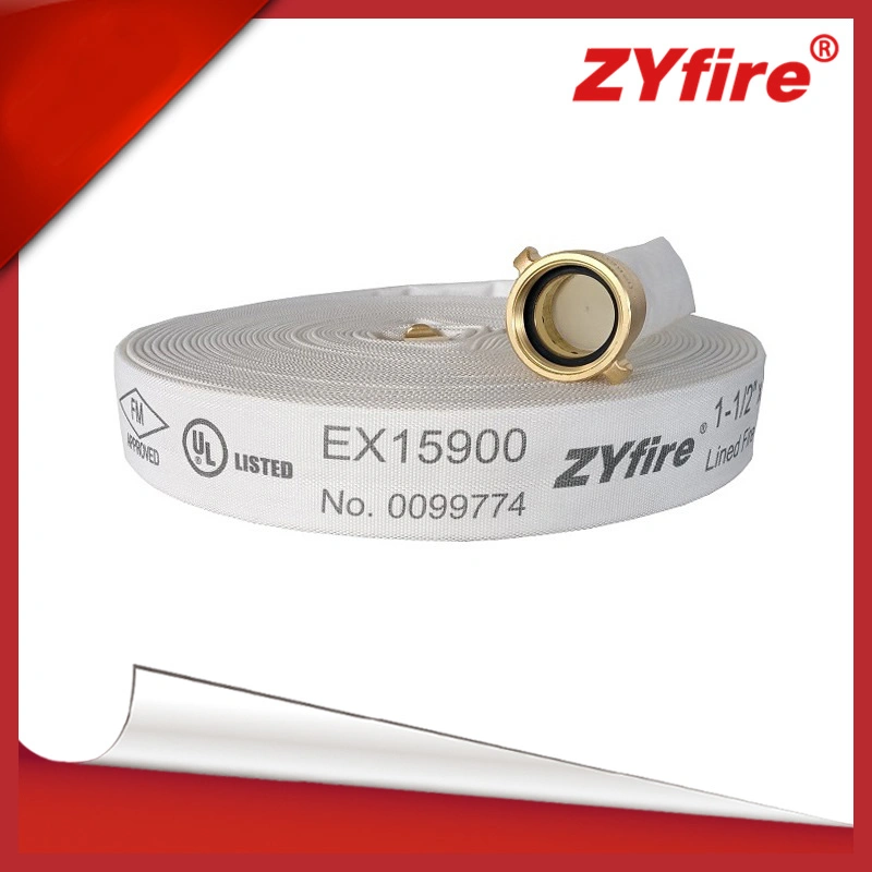 Zyfire White Fire Hose Layflat Water Discharge Hose for Fire Cabinet