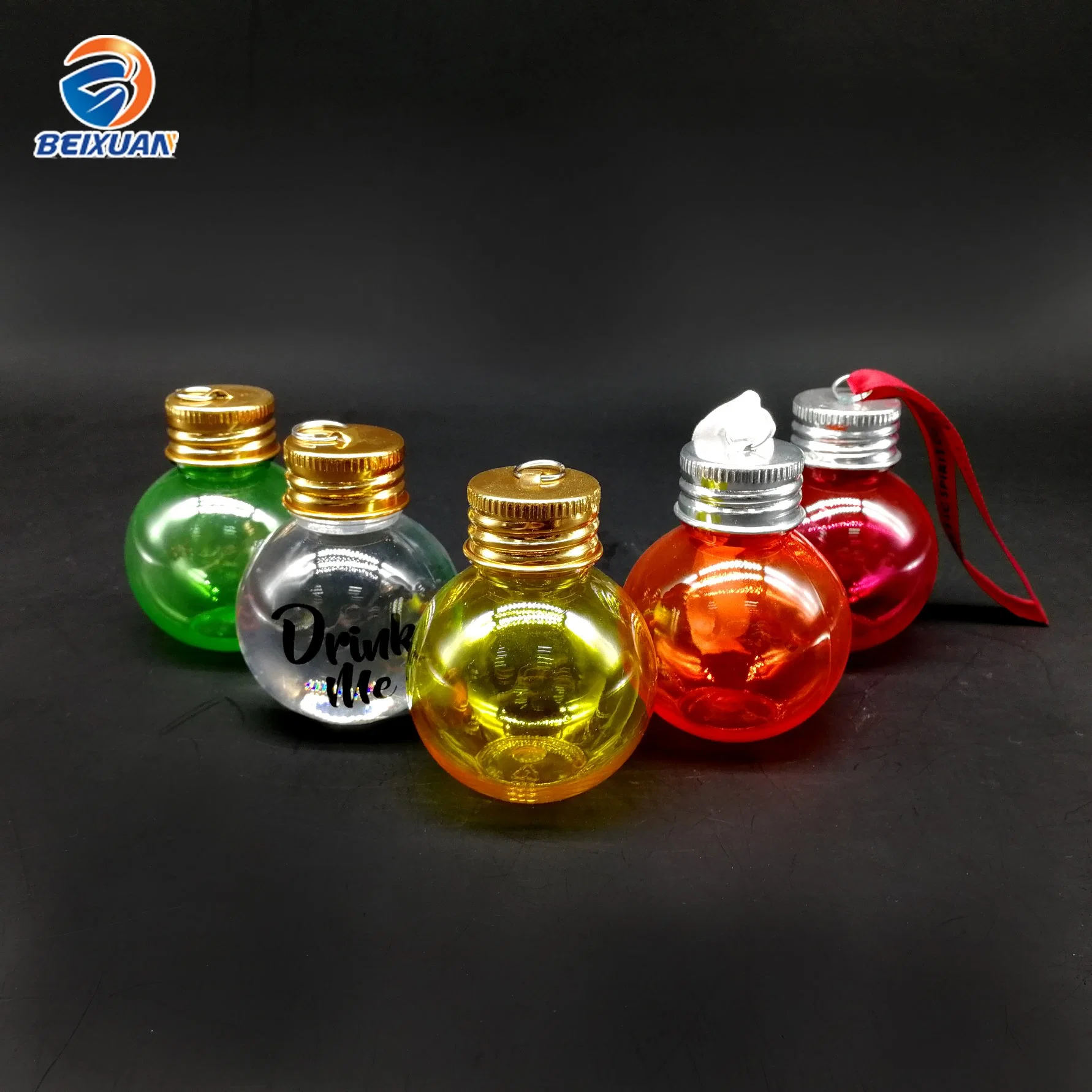 Wholesale/Supplier 50ml Colorful Plastic Ball Shape Bottle with Aluminum Cap for Decorate Wedding Candy