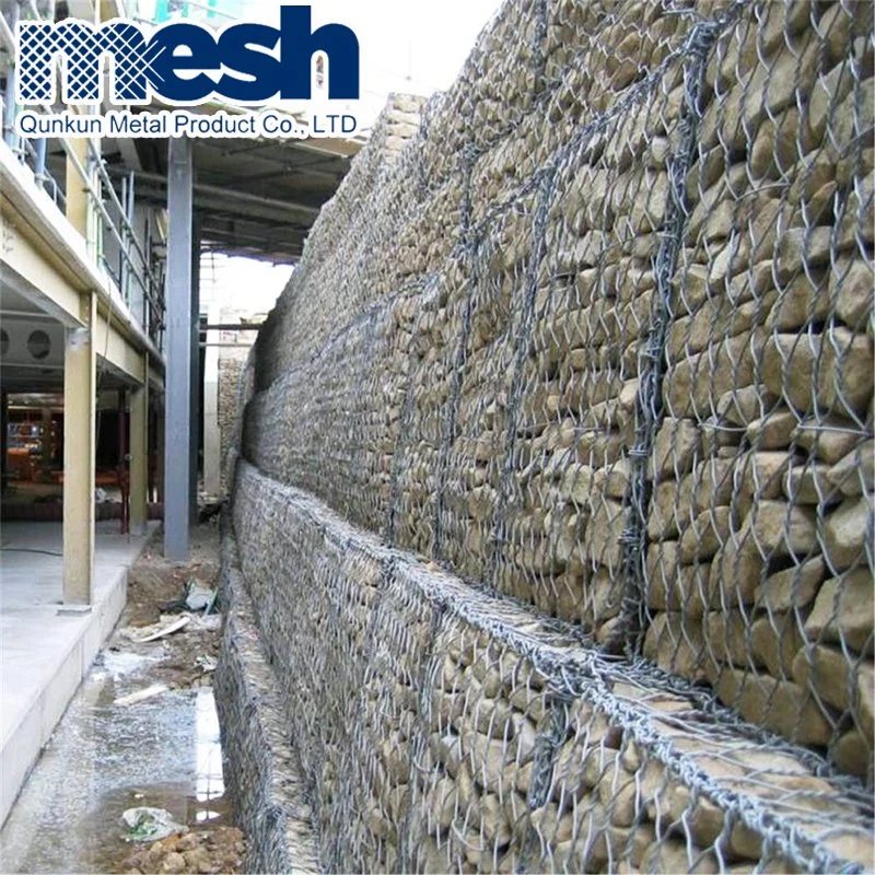 Hexagonal de acero galvanizado recubierto de PVC Gabion Box fabricante de China