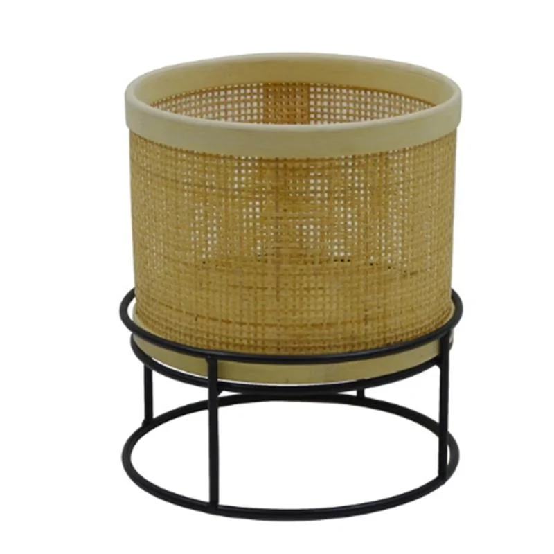 Stand Rattan Basket Rattan Weave Magazine Rack Garden Rattan Plant