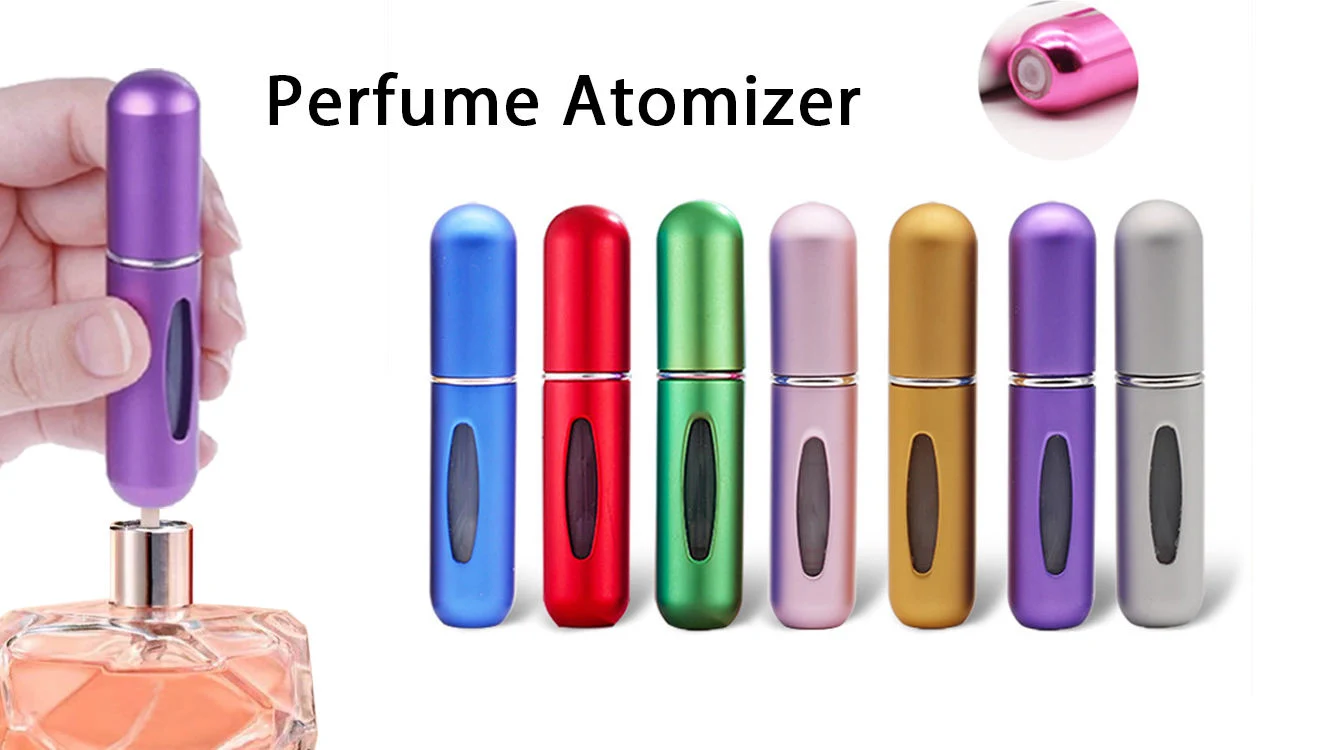 Vaporisateur de parfum de voyage portable Luxury aluminium verre bas 5 ml Atomizer rechargeable