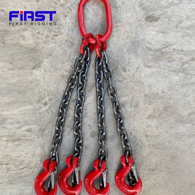 Rigging G80 Lifting Chain Slings Eye Self-Locking Hook for Ocean Engineering