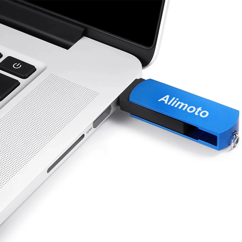 Unidad flash USB de torsión metálica personalizada de alta velocidad y capacidad real USB 2,0