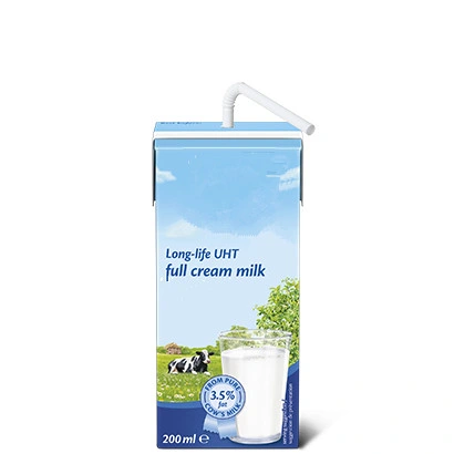 Carton de lait en papier de 250 ml, carton de papier Kraft