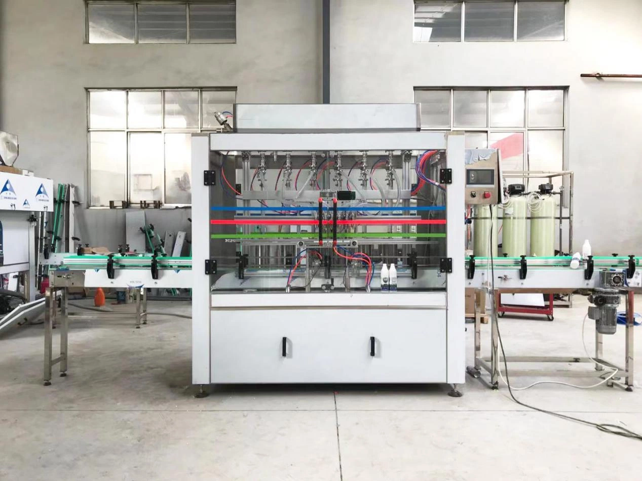 Ben Pack Automatic Liquid Filling Machine Oil Detergent Shampoo Disinfectant Bleaching Liquid Soap Cleaner Corrosive Filling Capping Labeling Packaging Machine