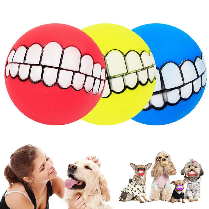 Teeth Funny Trick Toy with Squeaky Sound Dog Chew Interactive Toy