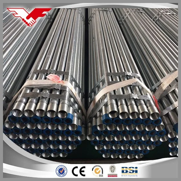 BS1387 En10255 Hot Dipped Galvanized HDG Steel Water, Gas Pipe with Threading End and Socket