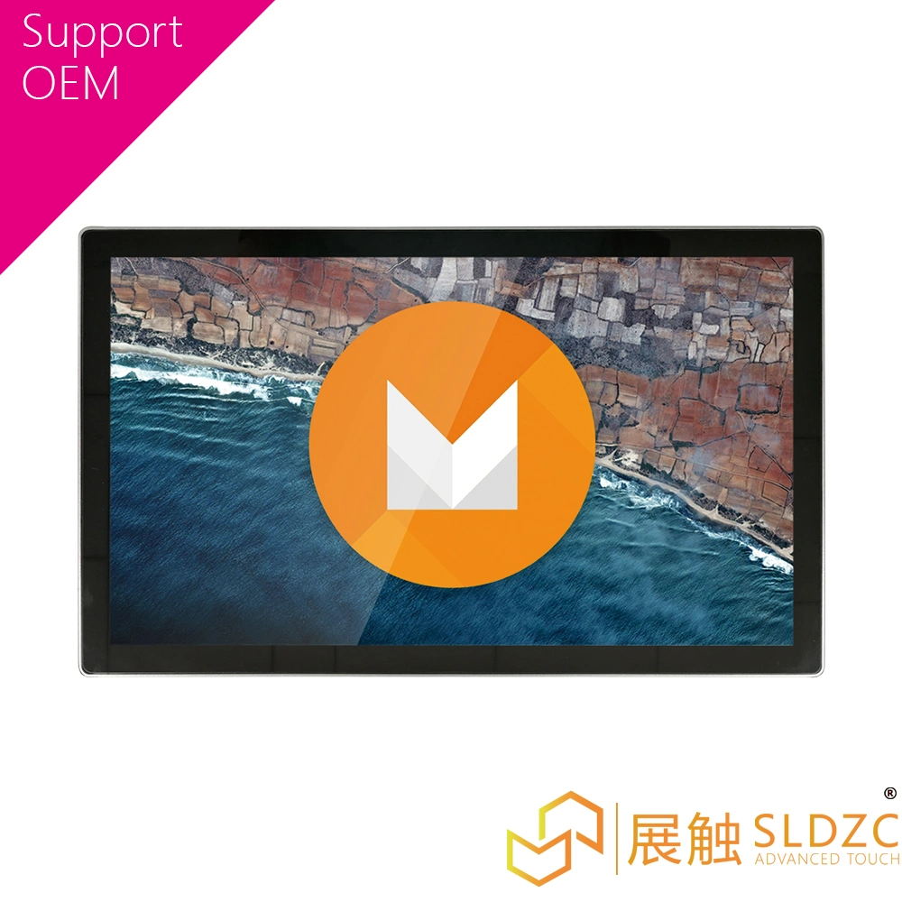 Moniteur lcd ultra mince de support de mur de 7 pouces avec la carte SD