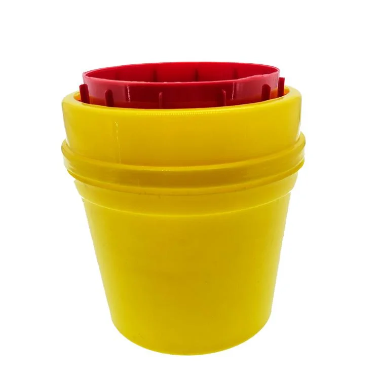 Plastic Sharp Container Biohazard Container with Handle for Medical Waste