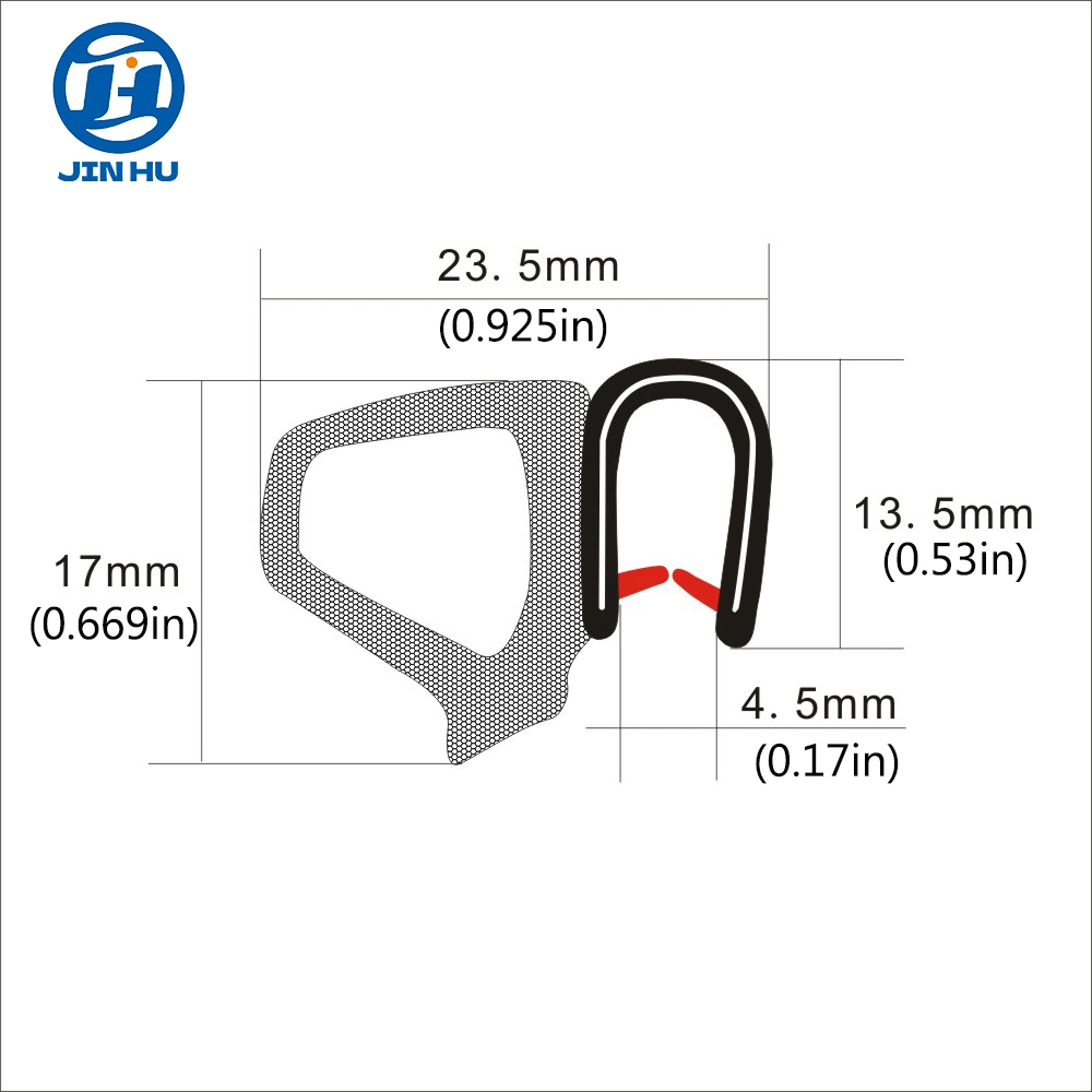 PVC Rubber Seal Strip U-Channel Trim with Side Bulb