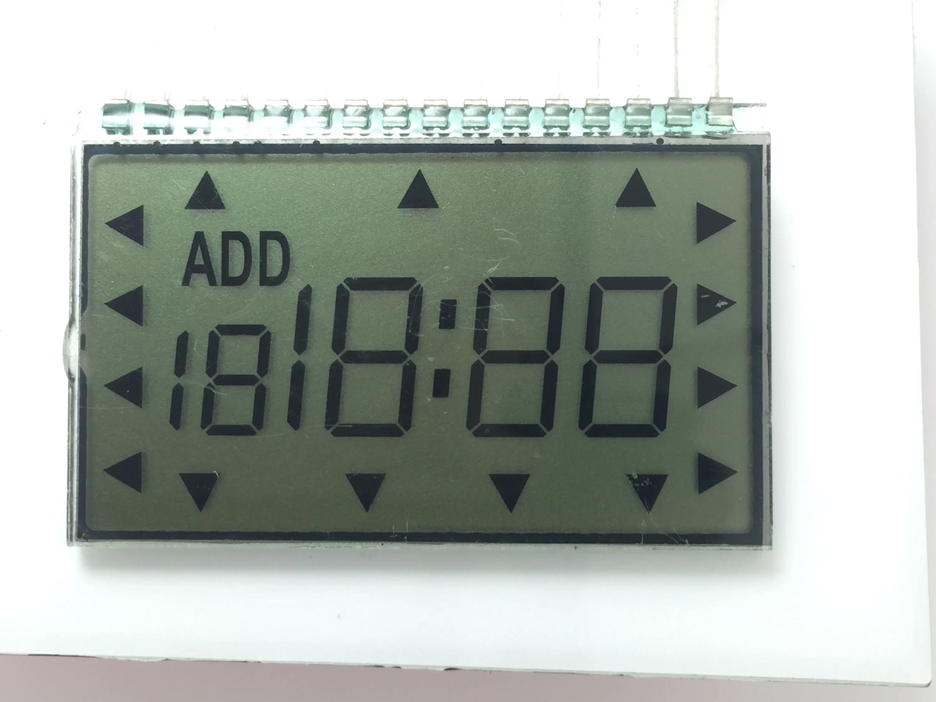 Benutzerdefinierte Temperaturuhr Transparentes Monochrom-Segment-LCD-Display