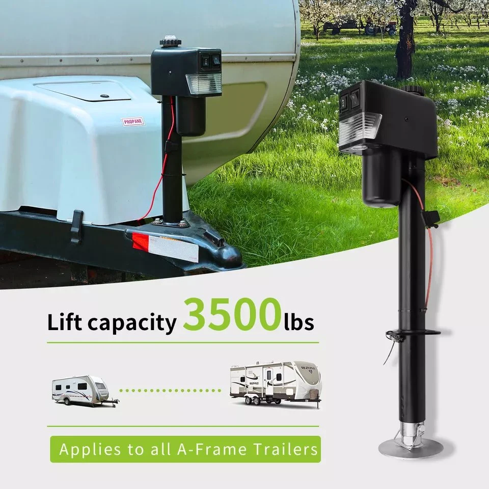 Electric a-Frame Trailer Jack up to 3500lbs Heavy Duty RV Electric Power Tongue Jack with Accessories Manual Crank Handle