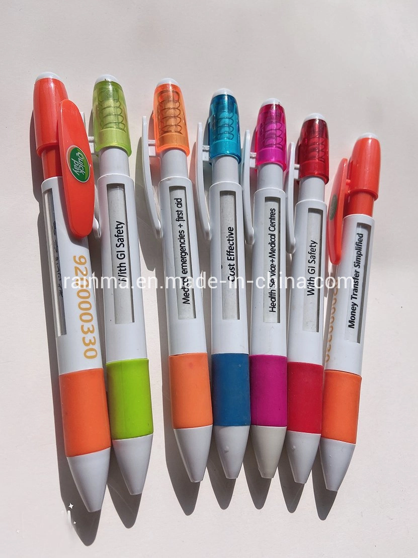 Plastic Logo Ball Pen with 6 Logo Designs for Promotional Pen Gift