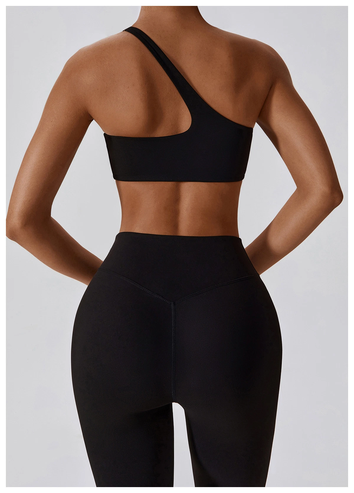 Mujer un hombro deportivo Sujetador Top push up Fitness Yoga Sujetador ropa interior Sport Tops Mujer transpirable chaleco de running ropa de gimnasio