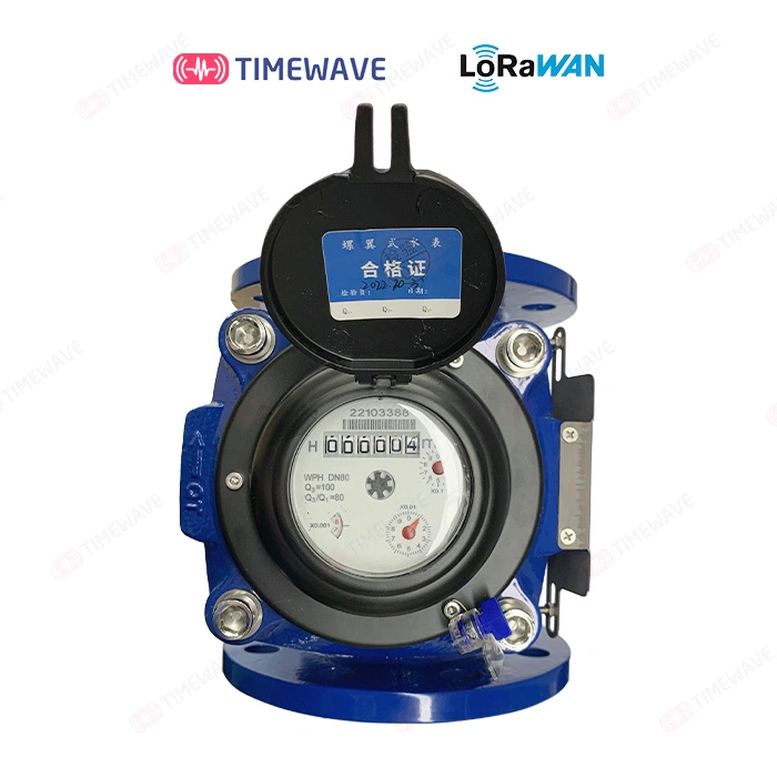 DN65 Lora/Lorawan Smart Large Diameter Cold Water Flow Meter with Prepaid Remote Control and Non-Valve Control, Iron Shell