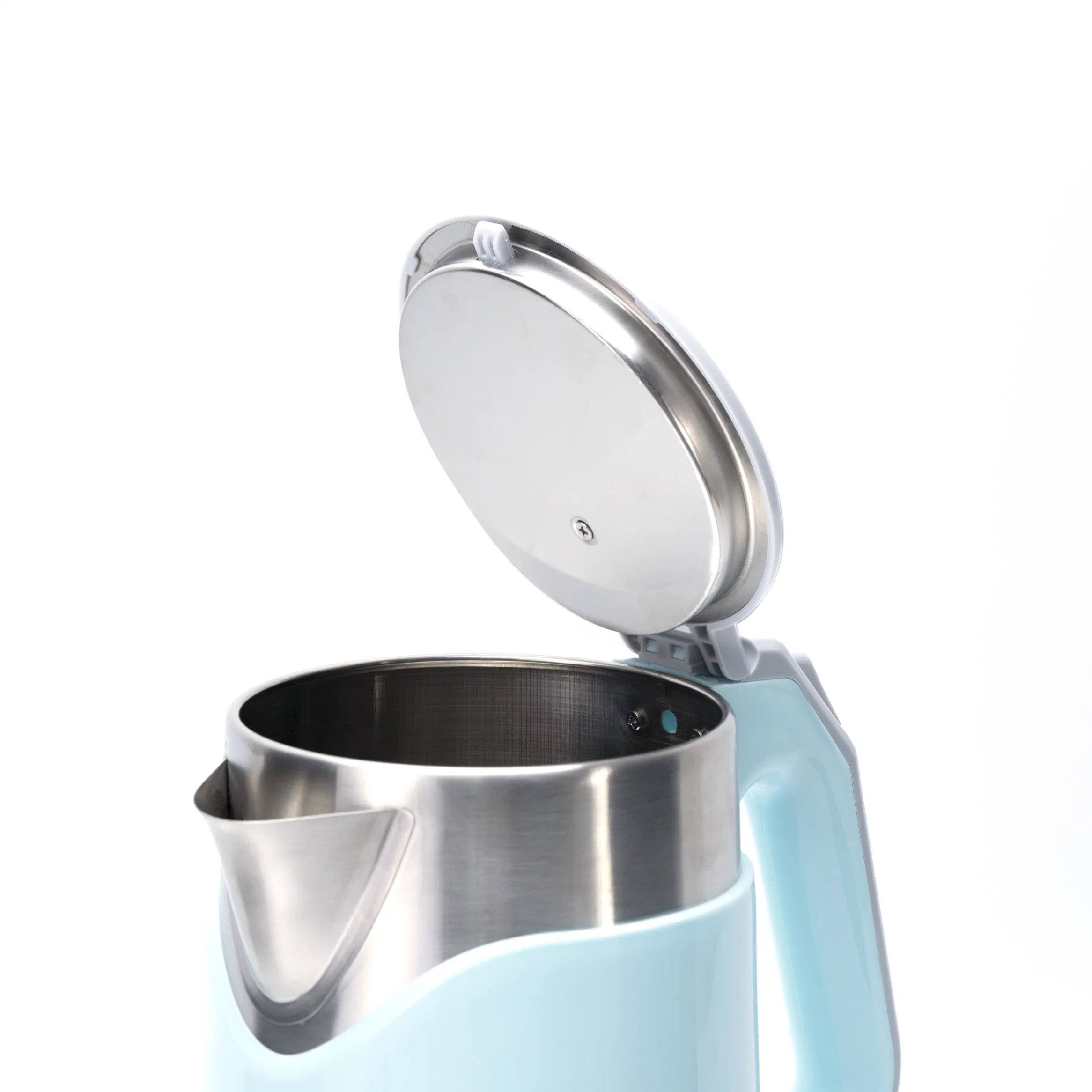 0.8L Mini Double-Layer Electric Kettle Double Wall Kettle 201/304 Stainless Steel Plastic Shell Heating Protection