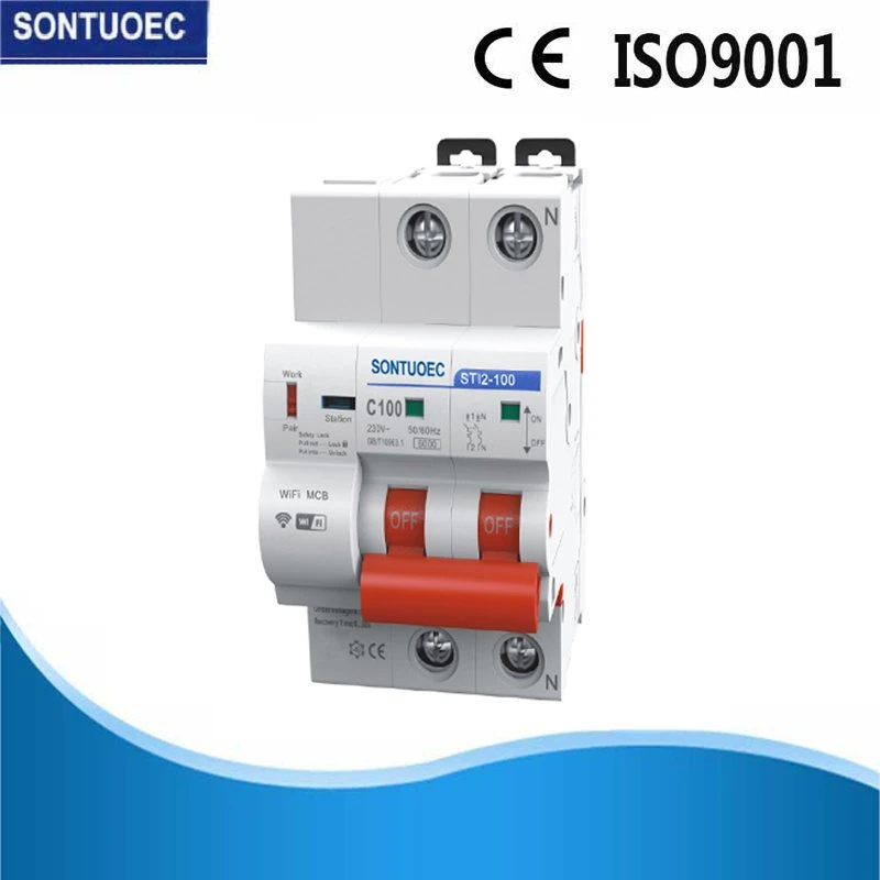 WiFi Intelligent Circuit Breaker WiFi MCB RS485 Function 2p, 4p