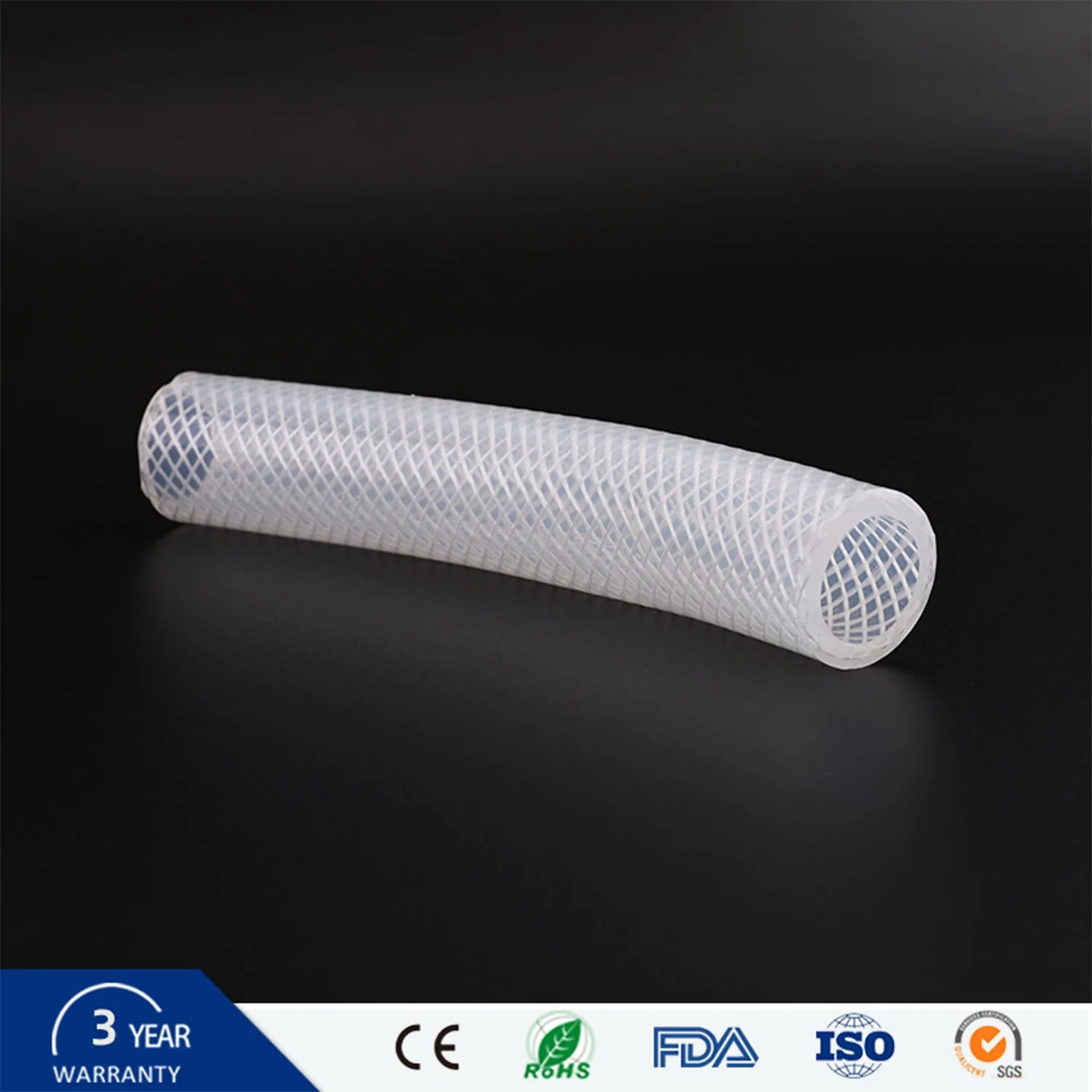 China Factory Custom Various Sizes or Colors Braided Reinforced Silicone Hose Tube