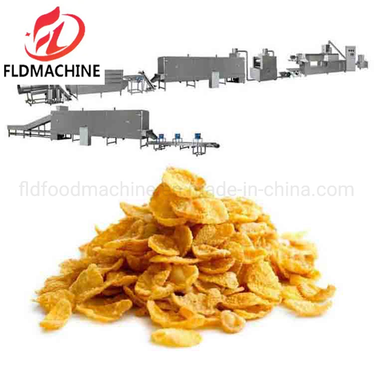 Full Automatic Crispy Corn Flakes Breakfast Cereals Food Making Machine Production Line