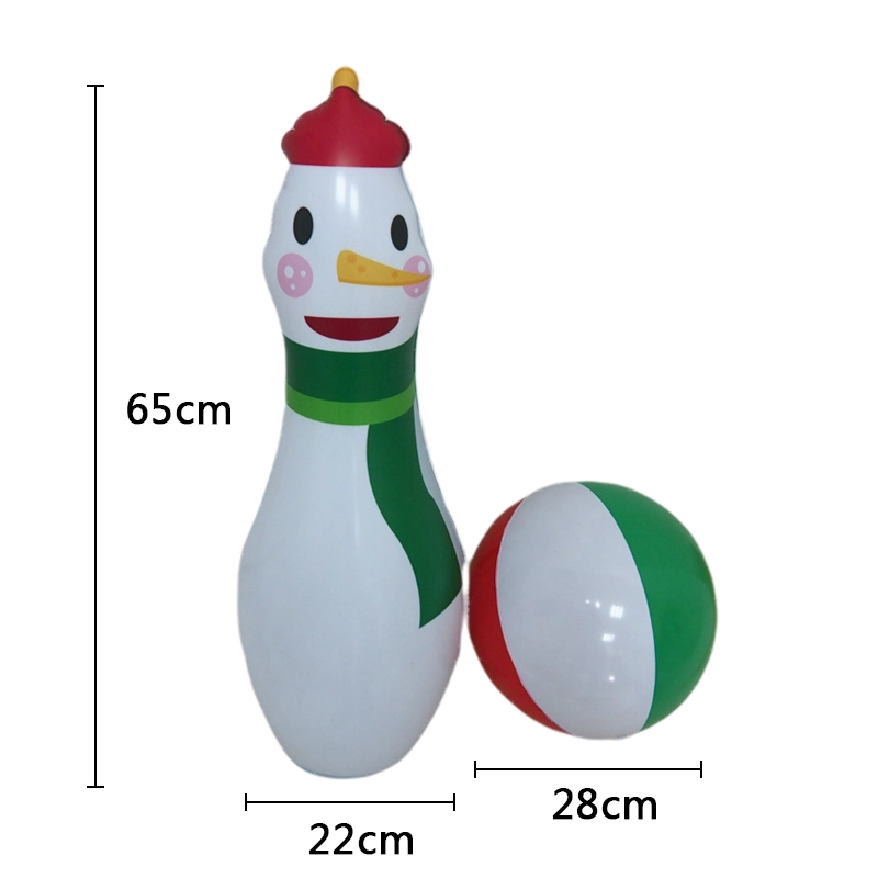 Festa de Natal de PVC jogo Play Toys Boneco Insuflável Bowling Defina os brinquedos para crianças