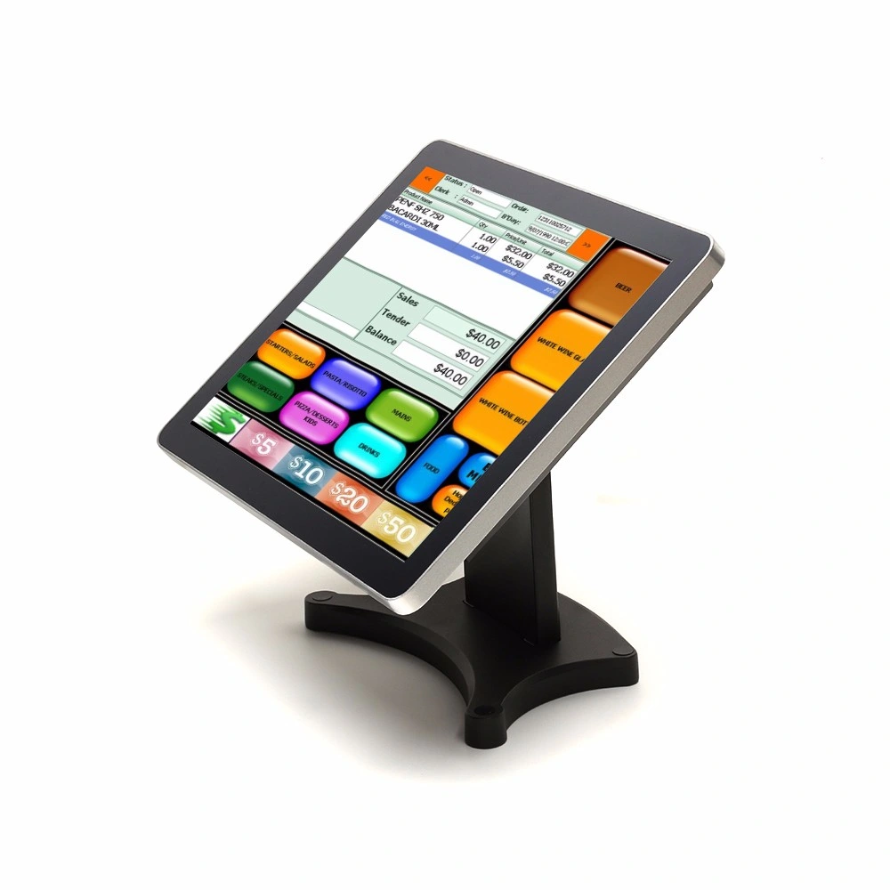 Cheapest 15 Inch Single Screen All in One POS Terminal I3 I5 for Linux. Windows System with 80mm Thermal Printer