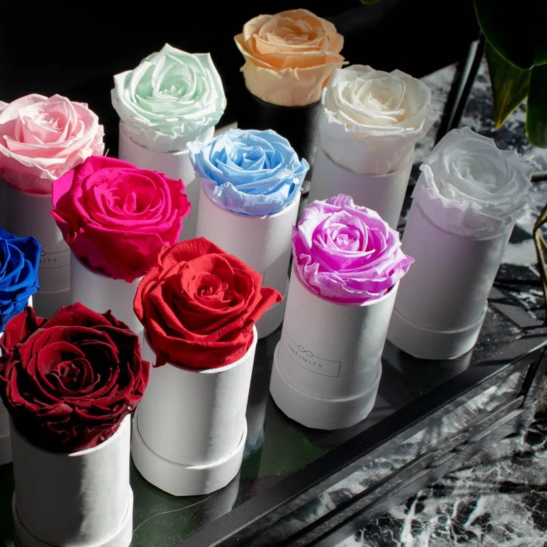 Lovely Size Cylinder Single Rose Box Wedding Gift Box Packaging