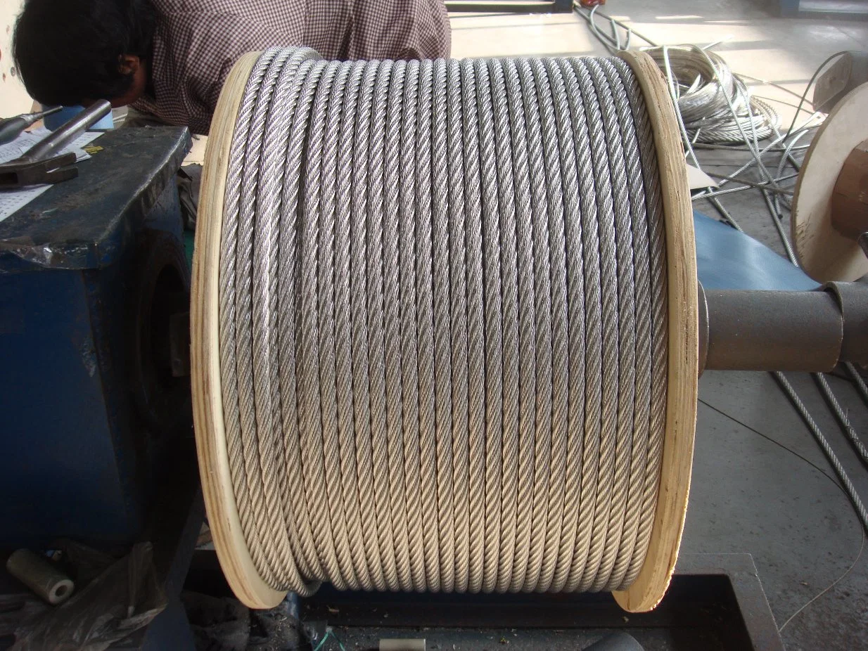 AISI 304 316 7X19 Steel Wire Cable China Supplier High Tensile Quality Use for General Engineering Mining Fencing Railway