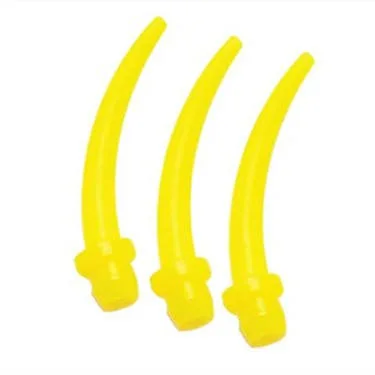 SJ Dental Materials Intraoral Impression Intra Oral Syringe Mixing Tips Yellow Silicon Nozzles Dental Intraoral Tips