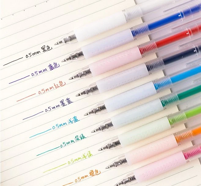 Stationery Office Supply Gel Pens with Quick Dry Ink Assorted Color 0.5mm/0.7mm Smooth Writing