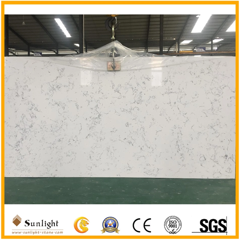 Wholesale/Supplier 2cm Chinese Engineered Artificial Carrara White Quartz Stone