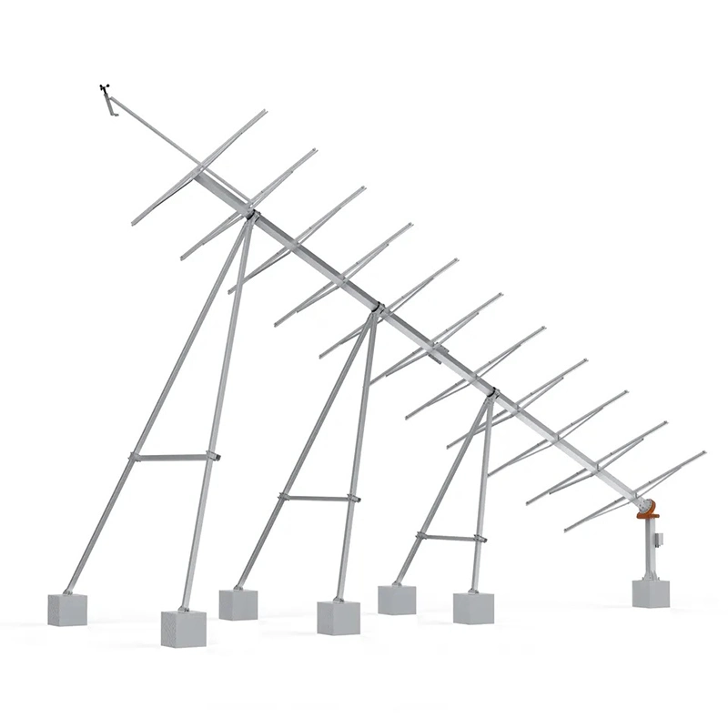 0.5Kw~100kw Kit de Seguimiento Solar de un solo eje de inclinación seguidor solar el Sistema de montaje