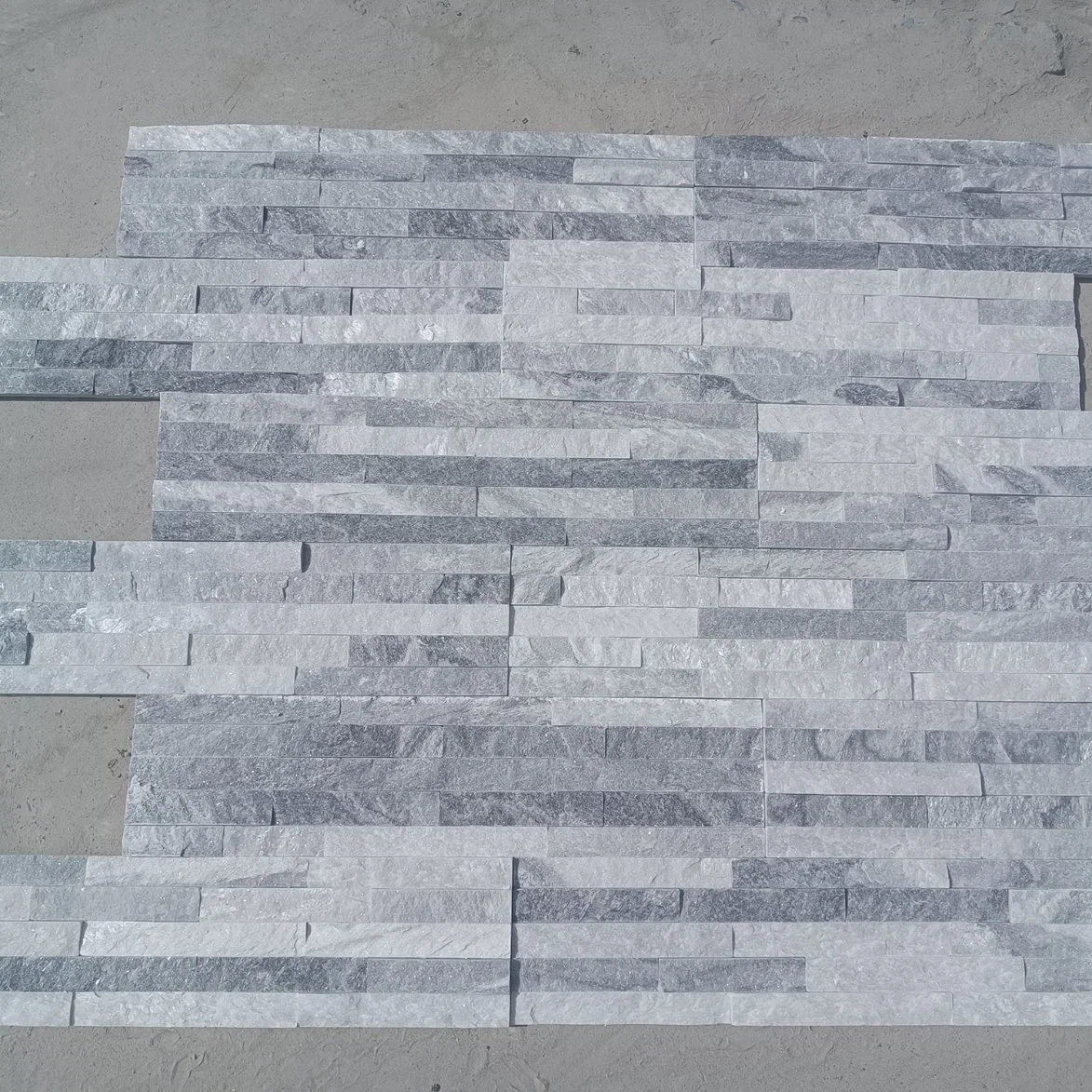 Ashlar Cloudy Grey Quartzite Wall Panel Natural Culture Stone for Exterior Wall Cladding