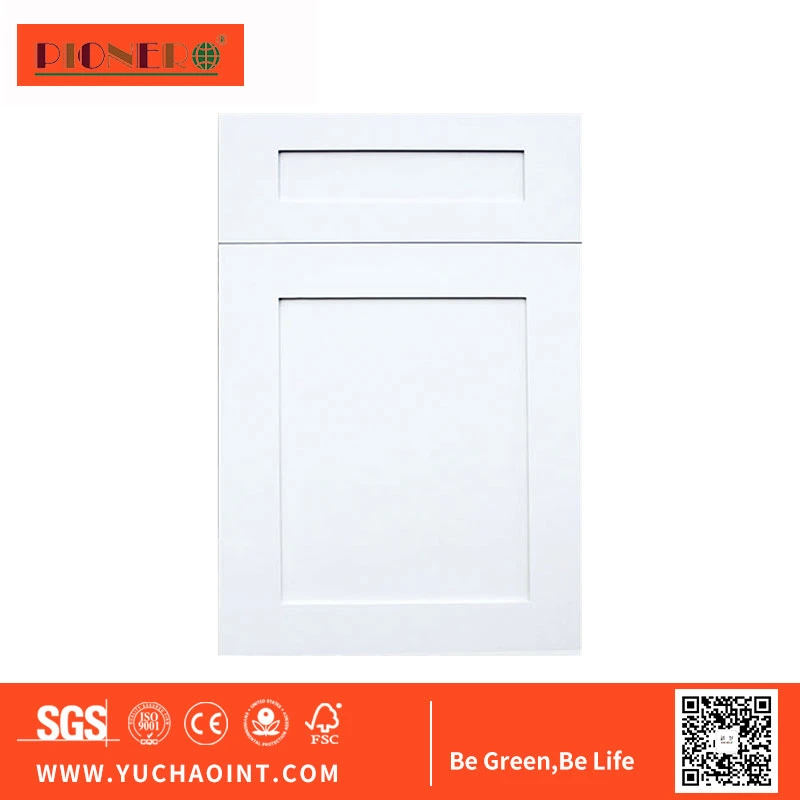 PVC Thermofoil blanco de las puertas del armario de cocina