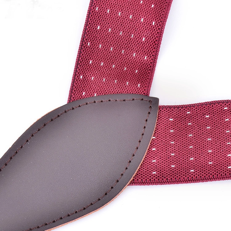 Мужчины' S моды Polka Dot растянуть Suspenders красного цвета