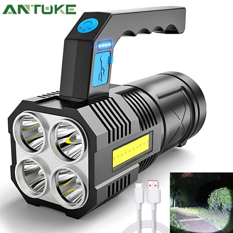 Factory Battery High Power Flashlight Lanterna 3W Long Range Price Rechargeable LED Torch