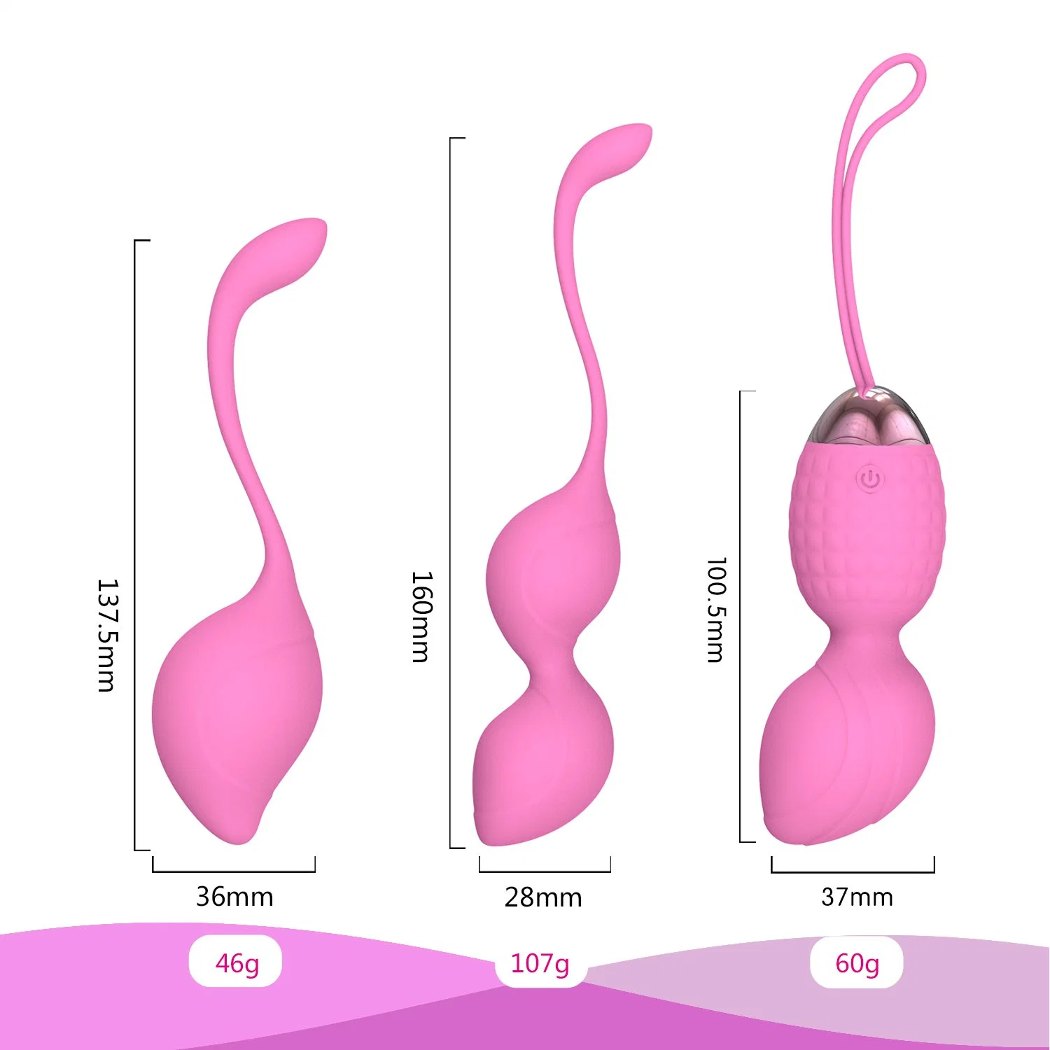 2 in 1 Kegel Exercise Weights Ben Wa Balls Sets Kegel Balls for Beginners & Tightening