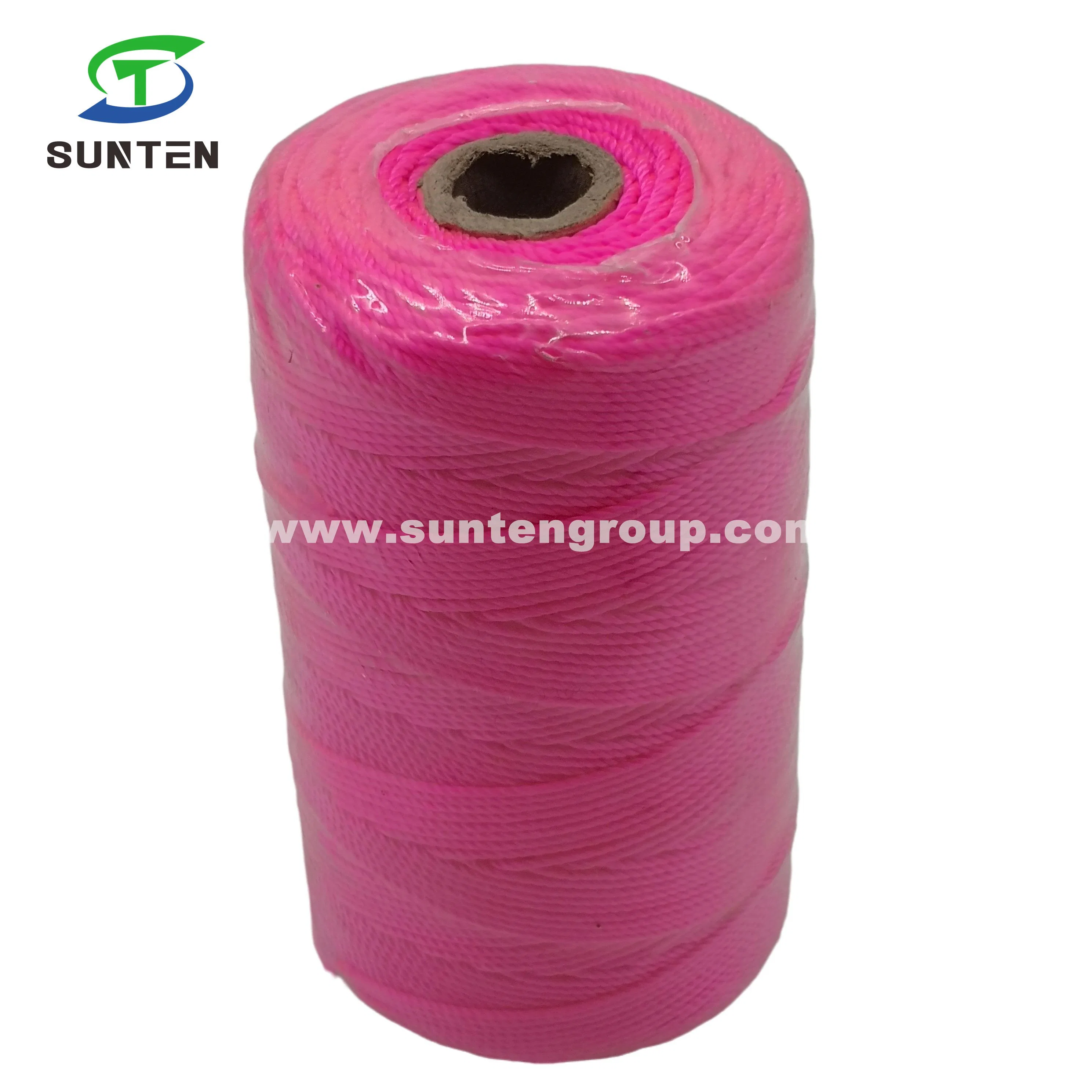 Pinke hochfeste PE/PP/Polyester/Nylon-Kunststoffverdrillt/Geflochten/Ballenpresse/Gewinde/Verpackung/Angelnetz (210D/380D) von Spule/Rolle/Spule/Hank