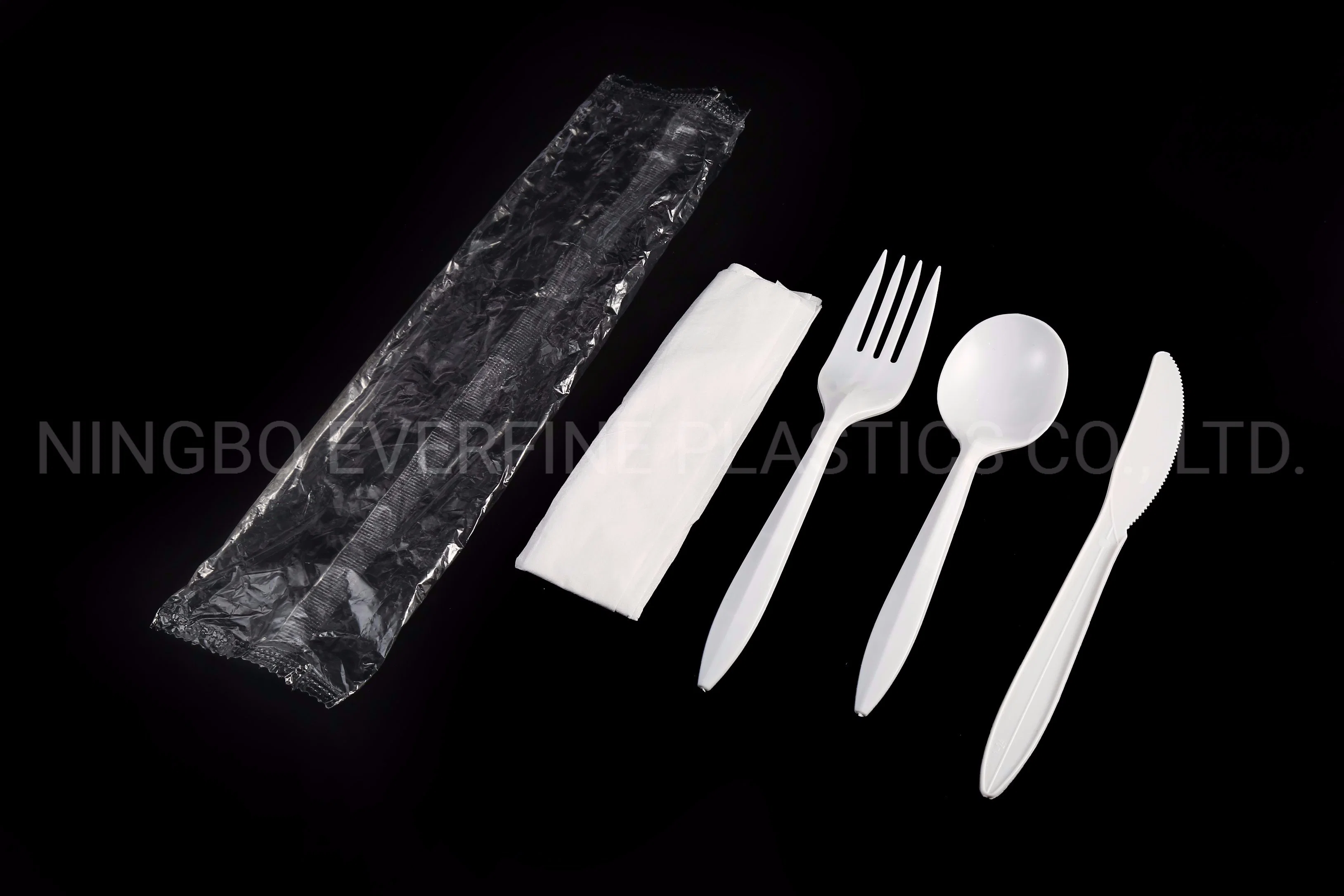 4 in 1 Wrapped Plastic Medium Weight Cutlery Kit (PP)