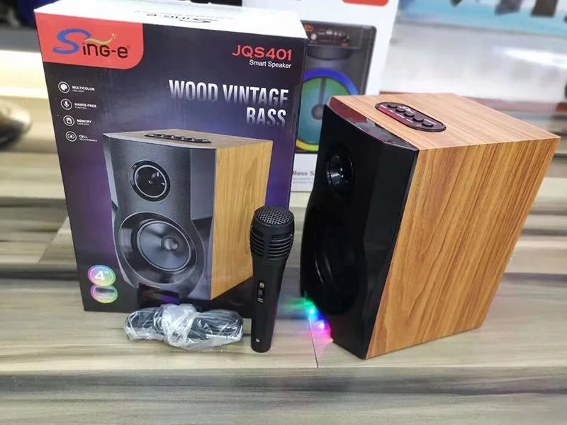 Altavoz de madera Bluetooth de sobremesa altavoz de audio HiFi de alta potencia