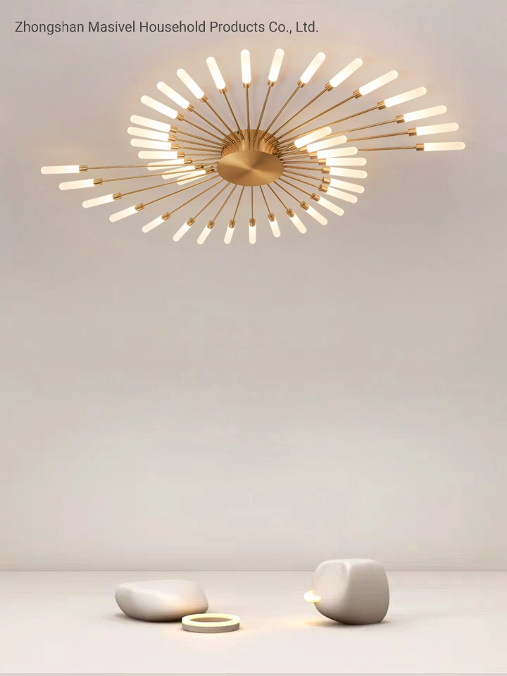 Masivel Factory Messing Moderne Stylist LED Deckenleuchte mit Acryl Abdeckung dekoratives LED-Licht für den Innenbereich