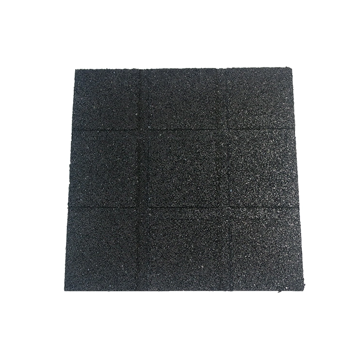 Factory Safety Anti-Slip Mat Outdoor Playground Rubber Flooring 500 X 500mm 1000 X 1000mm