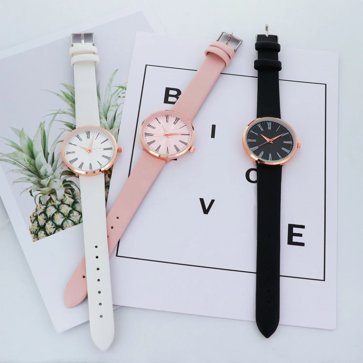 Business Watches Fashion Leather Simple Style Leisure Couple Quartz Watch